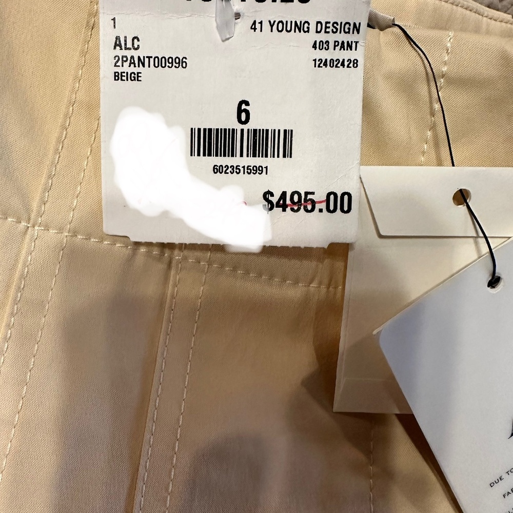NWT ALC Bennett Pleated Wide Leg Pant in Beige- Size 6 - Picture 11 of 14